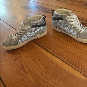 Golden Goose Gray and Silver Women's Shoes